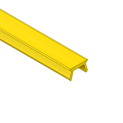 61-030-2 MODULAR SOLUTIONS PVC COVER PROFILE 45 SERIES, SHALLOW, YELLOW, 2M